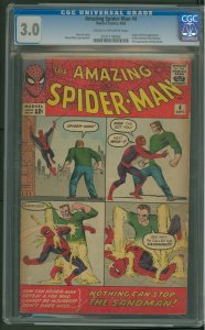 The Amazing Spider-Man #4 (1963) CGC 3.0 1st Appearance of the Sandman!