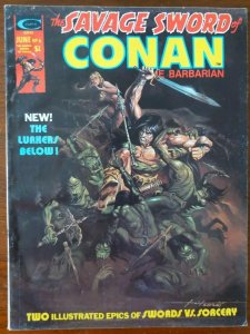 Savage Sword Of Conan #6 - Lurkers Below Barbarian Swords Versus Sorcery - 1975