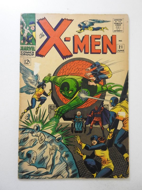 The X-Men #21 (1966) GD/VG Cond tape pulls fc, centerfold detached bottom staple