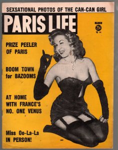 MAG: Paris Life #24 3/1956-Charlton-Luscious Lilo cover-showgirls-pin-ups-FN
