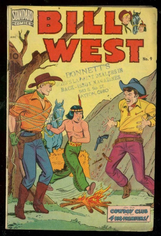 BILL WEST #9 1951-WESTERN COMIC-JOHN CELARDO VG