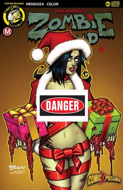 ZOMBIE TRAMP ONGOING #42 EXCLUSIVE BILL MCKAY COMICXPOSURE RISQUE HOLIDAY VARIAN