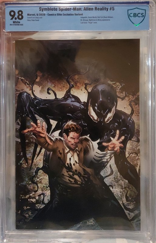 Symbiote Spider-Man: Alien Reality #5 9.8 CBCS Virgin CVR ltd 3000 by Greg Land