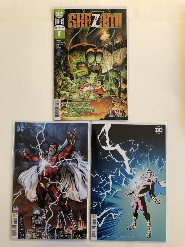 Shazam! Variant Covers #1 #2 + Regular Cover #3 (DC Universe Comics) 2019. 