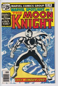 MARVEL SPOTLIGHT #28 (Jun 1976) VF+ 8.5. Early Moon Knight!