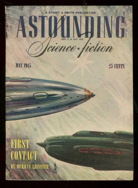 ASTOUNDING SCIENCE FICTION MAY 1945 - ROCKET COVER PULP VF