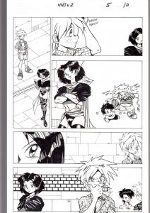 NINJA HIGH SCHOOL V.2 #5 PG 10-ANIME-ORIGINAL ART-BEN DUNN-COMIC BOOK-NHS