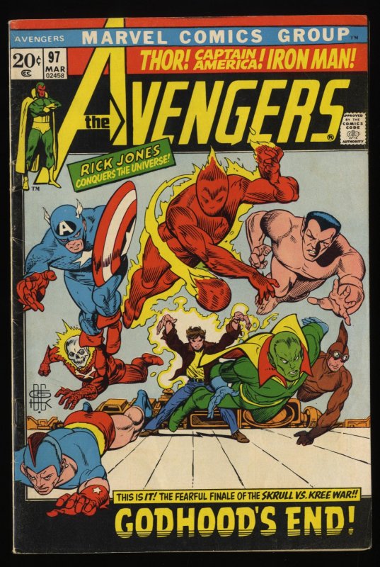 Avengers #97 VG 4.0 Marvel Comics Thor Captain America