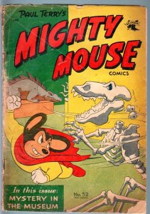 MIGHTY MOUSE #52-1951-ST JOHN-DINOSAUR COVER-GOLDEN AGE COMIC-FR FR