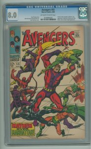 The Avengers #55 CGC 8.0 1st full appearance Ultron Off-White to White Pages