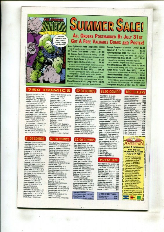 THE SAVAGE DRAGON #1 (9.2) BAPTISM OF FIRE!! 1992