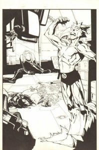 X-Men #195 p.2 - Karma, Lady Mastermind & Iceman Splash - 2007 by Humberto Ramos