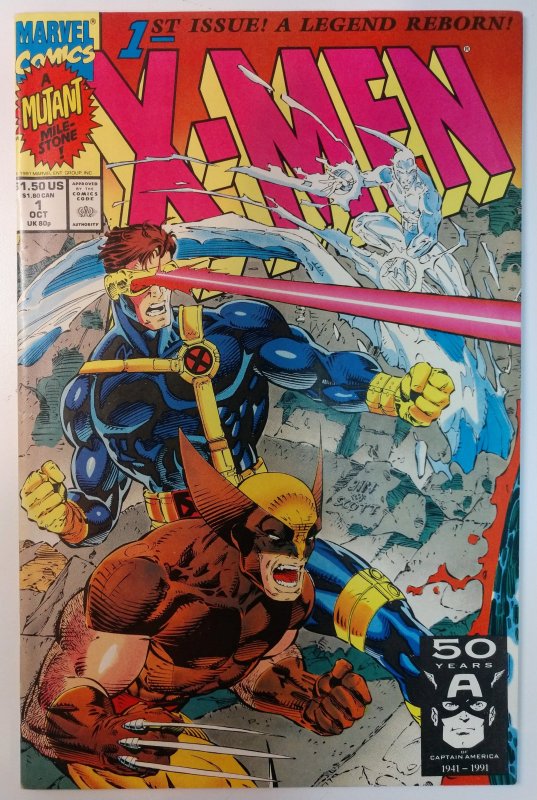 X-Men #1 (7.0, 1991) Wolverine and Cyclops Cover, 1st App of Blue, Gold, Acol...