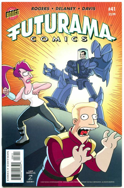 FUTURAMA #41, NM-, Bongo, Fry, Bender, Leela, 2000, Prof Farnsworth, Zoidberg