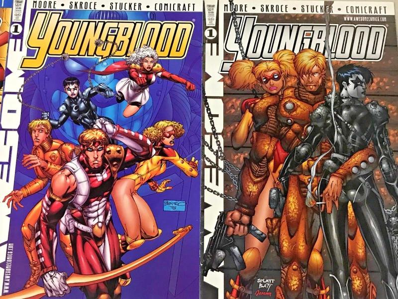 YOUNGBLOOD#1 VF/NM LOT 1998 ALAN MOORE (6 BOOKS) AWESOME COMICS