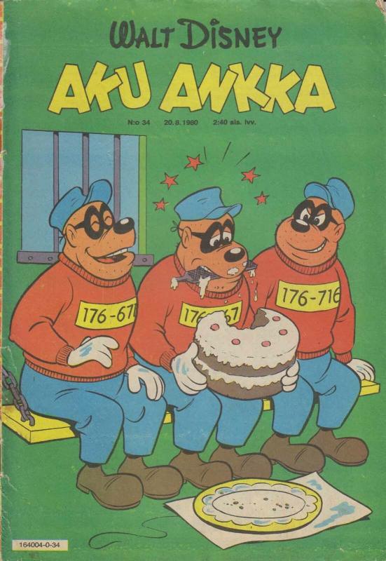 Walt Disney's Aku Ankka (1980) #34 VG; Sanoma | low grade comic - save on shippi