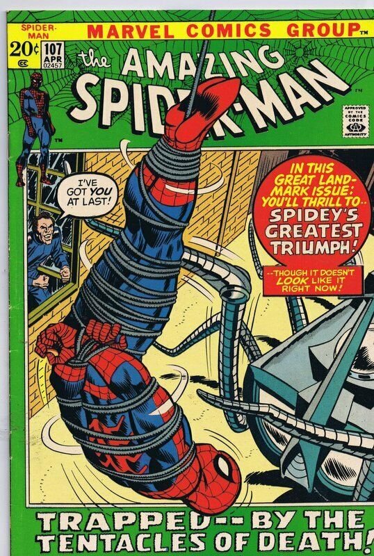 Amazing Spiderman #107 ORIGINAL Vintage 1972 Marvel Comics Spider Slayer 