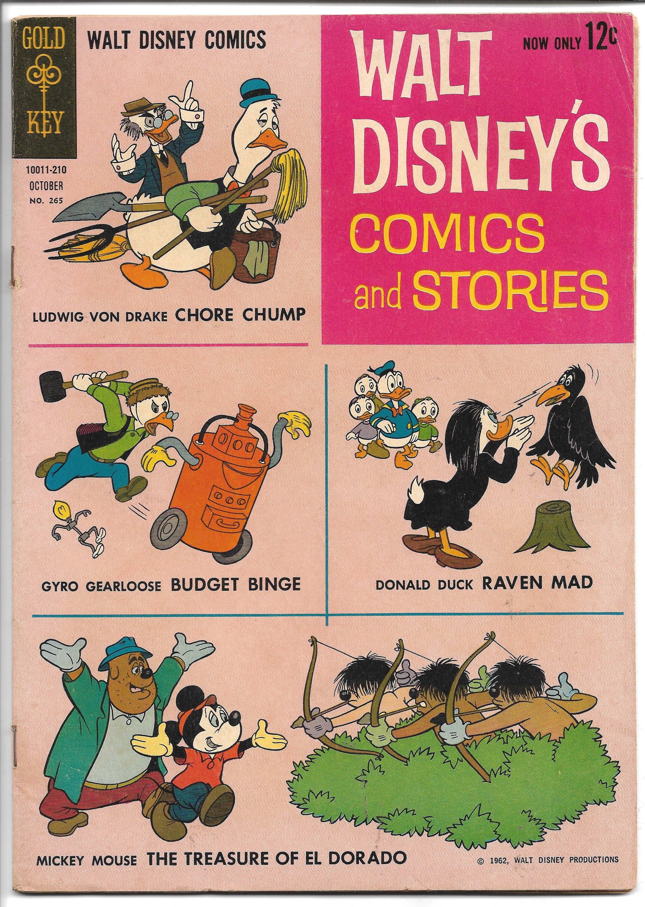 Walt Disney's Comics and Stories #215 VG 4.0 1958 Stock Image Low Grade 