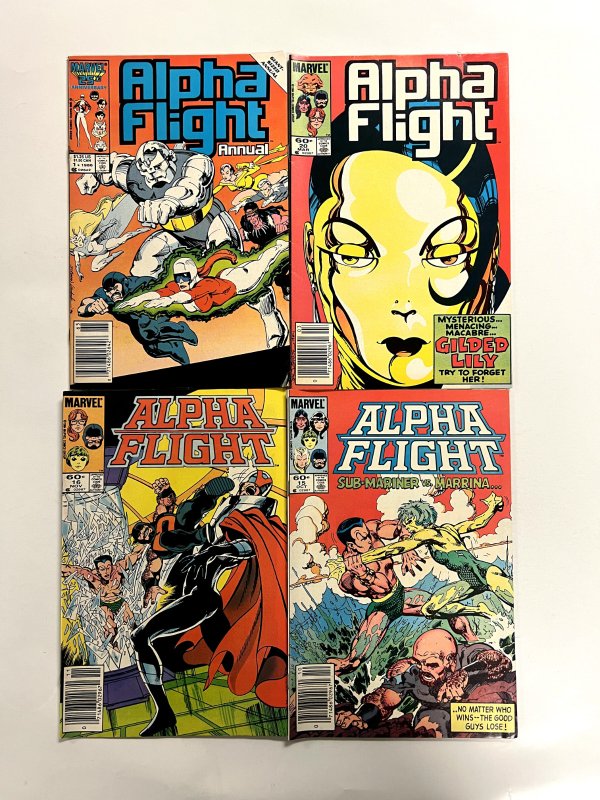 4 Alpha Flight Marvel Comics #1 15 16 20 Hulk Avengers Hulk Iron-Man Thor 90 JS3