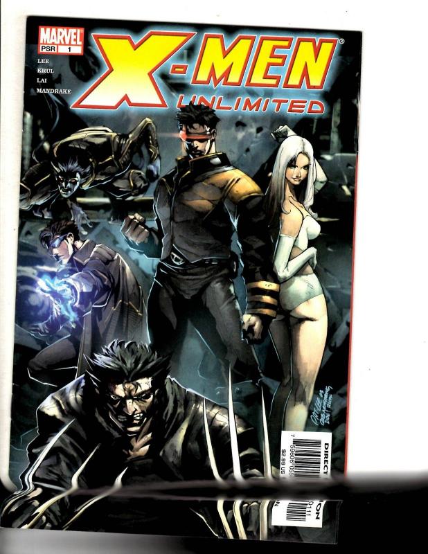 Lot Of 9 X-Men Unlimited Marvel Comic Books # 1 2 2 3 4 5 6 7 9 Wolverine MF12