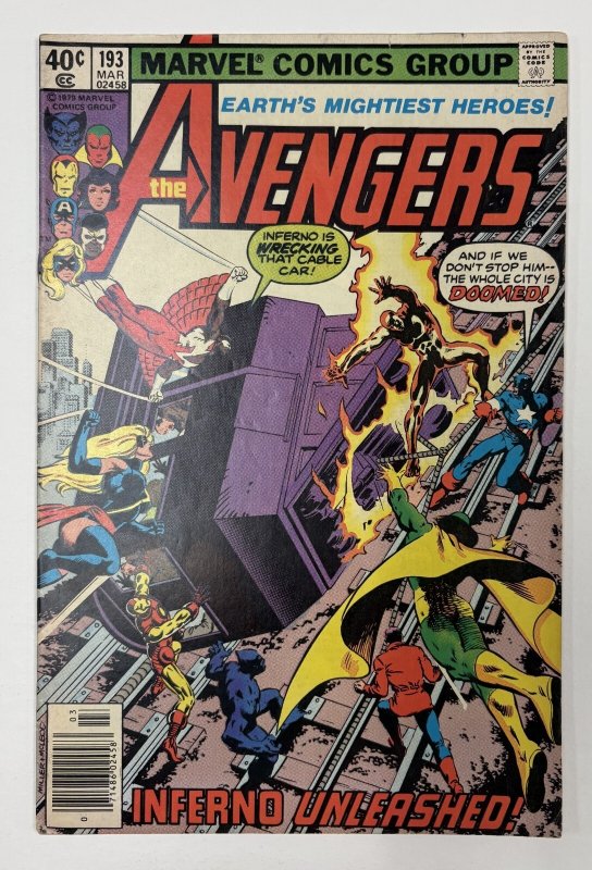 Avengers #193 (1979) Newsstand Edition Fair/Good Condition