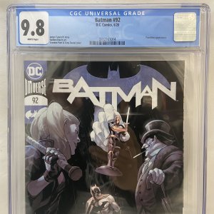 Batman #92 (2020) D.C. Comics CGC 9.8 NM/MT Punchline Appearance, White Pages!