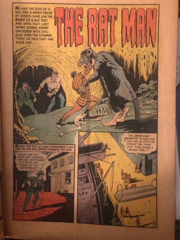 Tomb of Terror #5 (1952)mummy story, hangings,flat spine