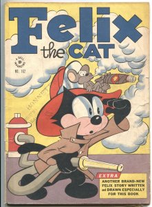 FELIX THE CAT #162-DELL FOUR COLOR-FIRE FIGHTER COVER-1947-WACKY ANIMAL HUMOR