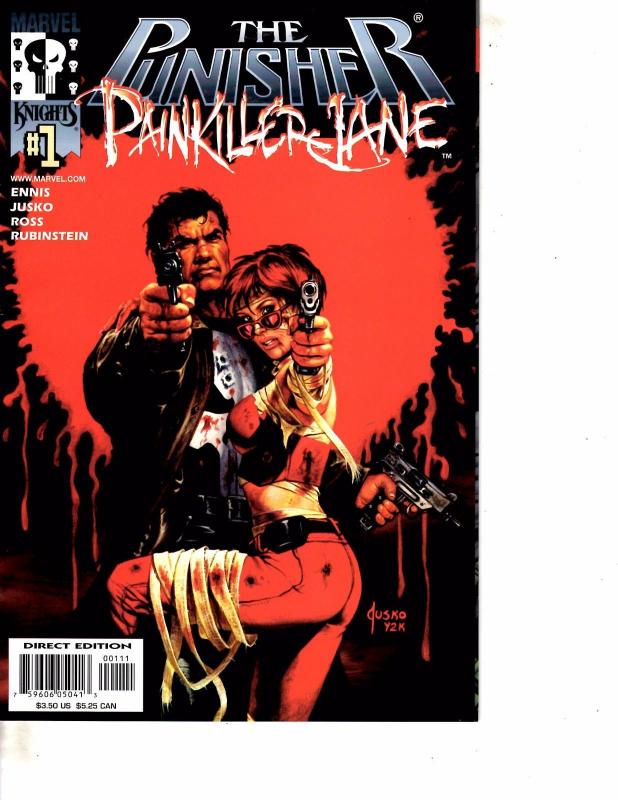 Lot Of 2 Marvel Comic Books The Punisher Painkiller Jane #1 and Red Xmax #1 MS17