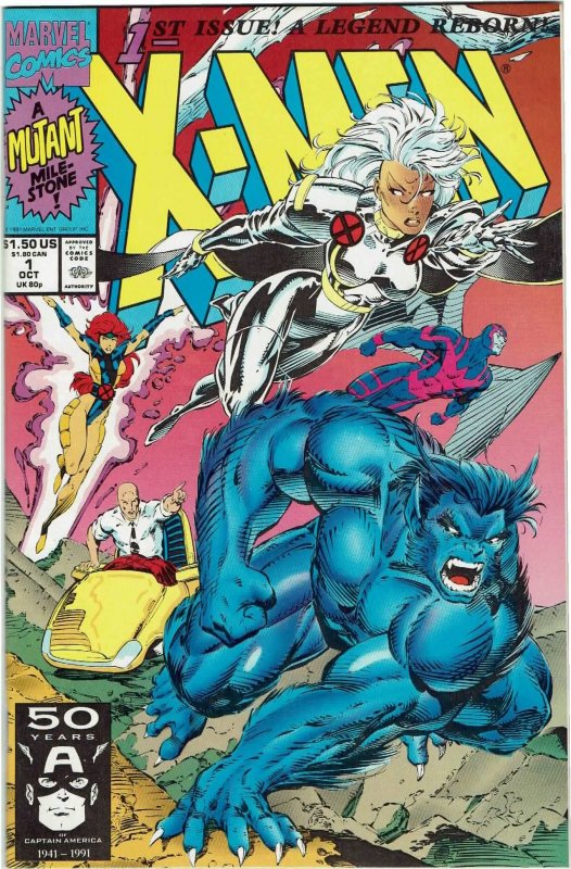 X-Men #1 (1991 v2) Chris Claremont Jim Lee Storm and Beast Variant NM