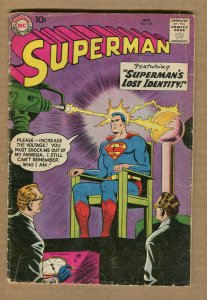 Superman #126 - Superman's Lost Identity - 1959 (Grade 3.5) WH
