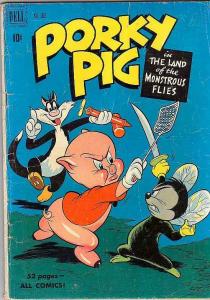 Four Color #303 (Dec-50) VG Mid-Grade Porky Pig, Sylvester Cat, Petunia Pig, ...