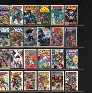 Huge Lot 140+ Comics with X-Force, Iron Man, Punisher 2099, X-Factor & More!