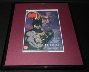 1993 Knightfall Batman Joker Framed 11x14 ORIGINAL Vintage Advertisement B