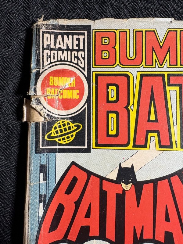 Vintage BUMPER BATCOMIC Planet Comics #7 GD- 1.8 Batman Plastic Man AUSTRALIAN
