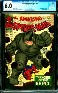 Amazing Spider-Man #41 CGC Graded 6.0 1st Rhino