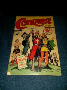 CONQUEST #1 store comics 1953 SWAMP FOX RICHARD LIONHEARTED BEOWOLF golden age