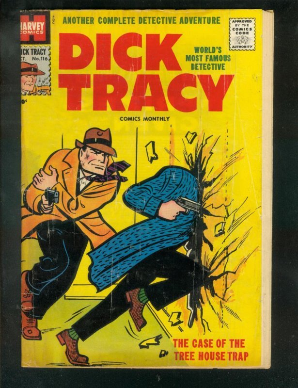 DICK TRACY #116 1957-CHESTER GOULD-HARVEY COMICS-CRIME G/VG