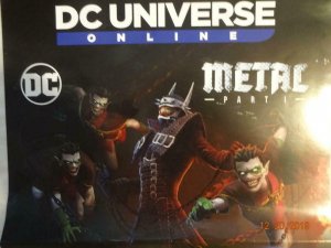 DC UNIVERSE ONLINE Promo Poster, 11 x 17, 2019, DC Metal,  Unused 383