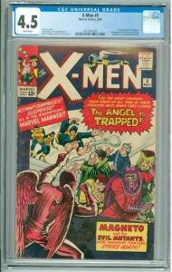 The X-Men #5 (1964) CGC 4.5 White Pages! 2nd App of the Scarlet Witch!