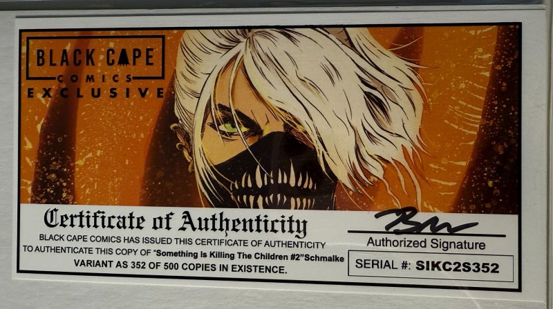 Something is Killing the Children #2 Black Cape Comics Cover (2019) w COA!