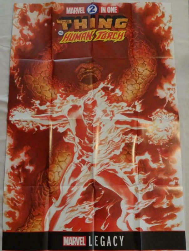 THE THING AND THE HUMAN TORCH Promo Poster, 24 x 36, 2017, MARVEL, Unused more i