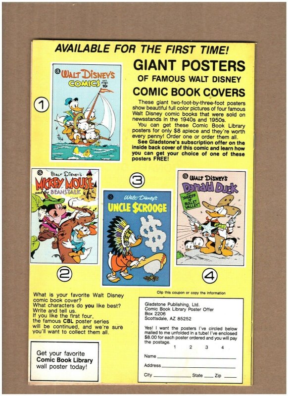 Walt Disney's Mickey Mouse #222 Gladstone Comics 1987 FN 6.0 