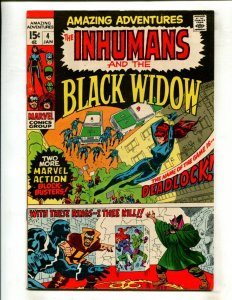 AMAZING ADVENTURES #4 (7.5) INHUMANS AND BLACK WIDOW!! 1971