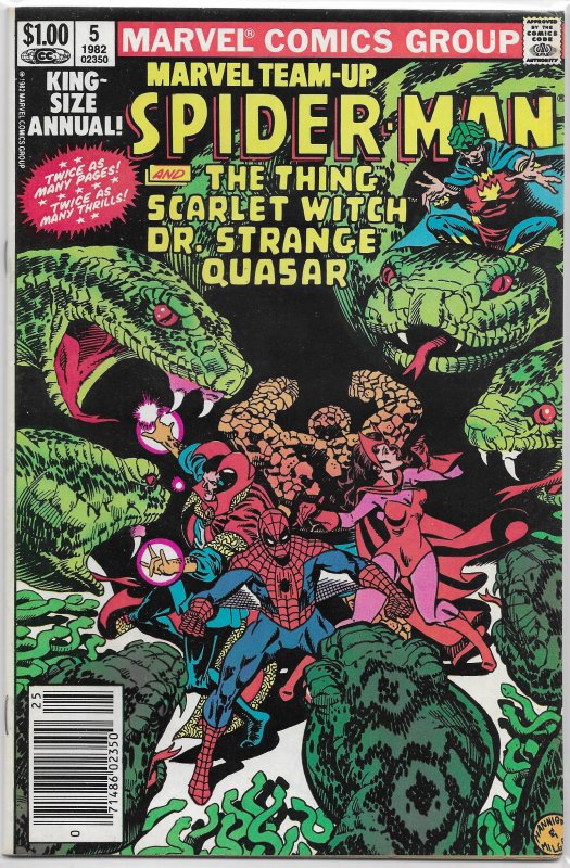 Marvel Team-Up vol. 1 Annual   #5 VF Thing, Dr. Strange, Gruenwald/Mooney