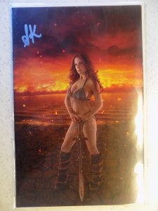 RED SONJA AGE OF CHAOS # 1 KINGSTON COSPLAY VIRGIN SIGNED COA