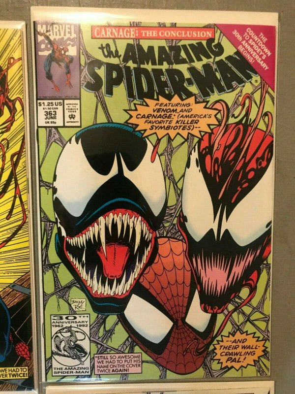 Venom Carnage First Appearance Lot Amazing Spider-Man 361 Newsstand Lethal