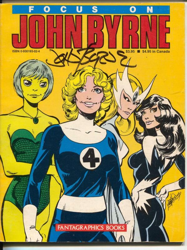 Focus On John Bryne 1984-autographed cover-Rog 2000-Fantastic Four-VF