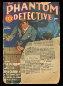 Phantom Detective--May 1940--Pulp Magazine--Thrilling--FR/G