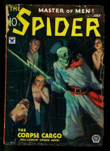 The Spider Pulp July 1934- Corpse Cargo- Skeleton cover- G-